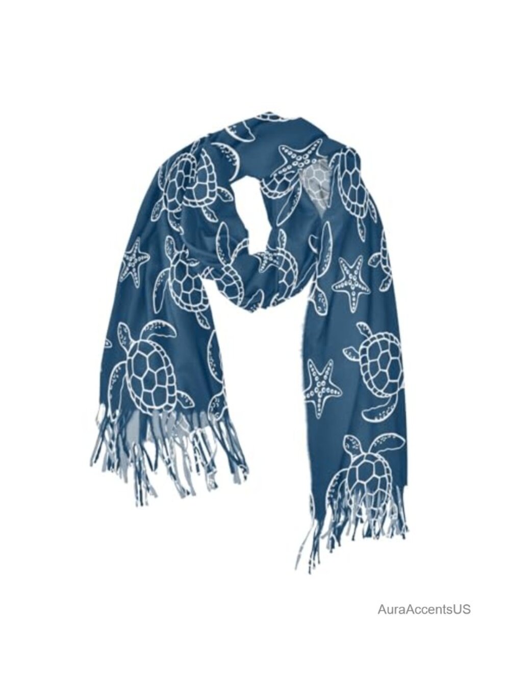 Women's Pashmina Feel Shawl Scarf Wrap with Tassels, 86.6"x30.7"